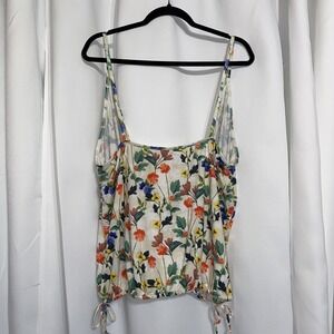 Fabletics Spaghetti Strap Multicolor  Floral Top - 2XL